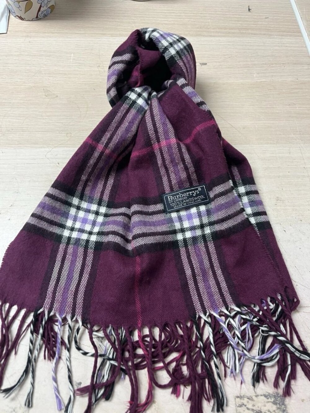 Vintage Lambswool Burberry of London scarf